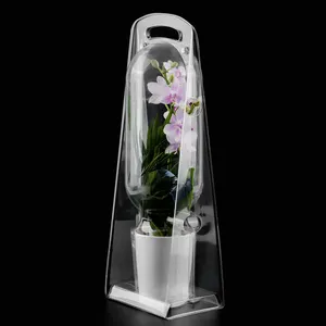Özel şekil şeffaf plastik blister ambalaj kare korunmuş gül çiçek hediye ambalaj kutusu