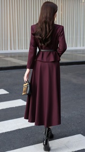 Top Quality New Designer Clothes Set 2026 Spring Women Belt Pocket Patchwork Long Sleeve <strong>Coat</strong>+Elegant Long Maxi <strong>Skirt</strong> Suits Set - Product Image 6