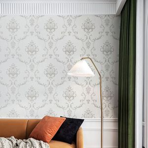 Papier peint gaufré 3D bleu foncé, style européen, pour chambre à coucher, salon, fond d'hôtel, <span class=keywords><strong>luxe</strong></span>, haut de gamme - Product Image 3