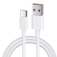 Câble de charge rapide USB 2.0 Type-C TPE 2M 6A avec conducteur en cuivre composite pour téléphones mobiles, ordinateurs, appareils photo et Android