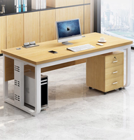 Bureau d'ordinateur en acier LBZ-105X, design moderne et simple, résistant aux taches et à la saleté, avec tiroirs de rangement pour le bureau