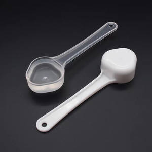 Cuchara de medición triangular de plástico, <span class=keywords><strong>3g</strong></span>, 6ml, 6cc, con marcado de medición, fondo plano, buena calidad, PP, con agujero - Product Image 5