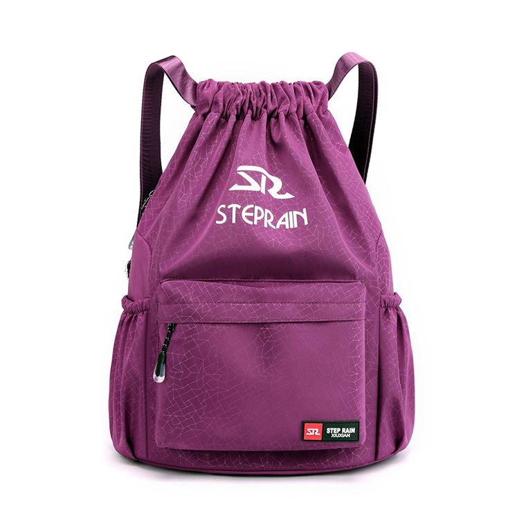 Outdoor Waterproof Shoulder Drawstring Backpack Bagpack Football Pattern Back Pack Oxford Draw String Bag Sport Gym Sack