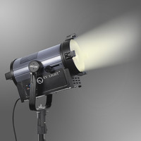 350W LED Focus Zoom Fresnel Spotlight Kontrol DMX512 2700-6500K CCT Putih/Putih Hangat CRI Tinggi 96 untuk Pencahayaan Studio Video Panggung