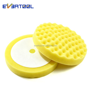 EVERTOOL Disco Abrasivo <span class=keywords><strong>Giallo</strong></span> da 8 Pollici, Tampone Lucidante a Nido d'Ape Monofacciale in Schiuma per Rimuovere Segni di Levigatura su Superfici Verniciate - Product Image 1