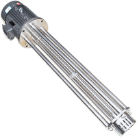 1.5KW monophasé 220V 50HZ de qualité alimentaire SS304 SS316L homogénéisateur de réservoir d'émulsifiant dispersant à cisaillement élevé
