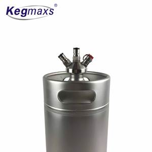 Kegmaxs البسيطة برميل البيرة الخشبي الهادر 10L زجاجة الفولاذ المقاوم للصدأ سخيف البرميل تنظيف برميل حوض غمس الشعير مطحنة كورنيليوس الكرة قفل - Product Image 4