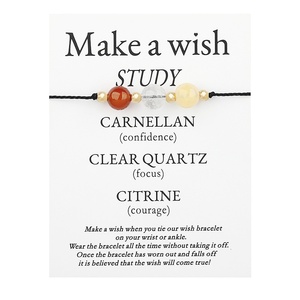 Handmade New đính cườm đá cho vòng đeo tay <span class=keywords><strong>lapis</strong></span> <span class=keywords><strong>lazuli</strong></span> thạch anh tím màu hồng sỏi Đồng hạt cho món quà tượng trưng với thẻ - Product Image 6