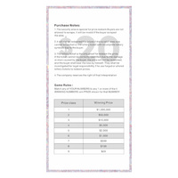 Lucky 777 Mega Jackpot Win Rate Technology Design Size Color Logo Digital Printing Scratch Off Lottery