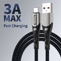 Venta caliente A12T Tipo C Cable DE DATOS USB 1M 2M Fishnet Braid Super Fast 3A Carga para computadoras Compatible Otros teléfonos Metal