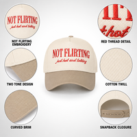 Casquette de baseball personnalisée avec logo brodé, couleur crème kaki, deux tons, en coton, snapback unisexe, vente en gros