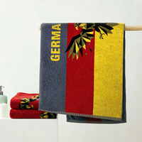 Serviette de plage de football 4 étoiles en coton durable, sans sable, séchage rapide, souvenir de supporter, vente en gros Allemagne