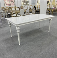 Table dorée avec dessus en verre miroir de luxe, Table ronde à deux nids en acier inoxydable pour événement, pour mariage