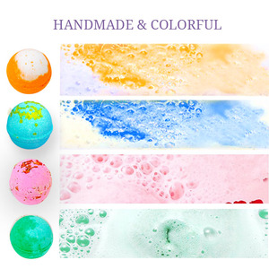 Ingrosso 70G * 12 colori da bagno frizzante Set regalo fatto a mano con materiali naturali fiori secchi e Glitter Power bombe da bagno a secco - Product Image 3