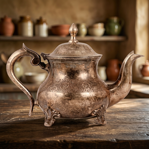 <b>Vintage</b> Metal Tea Pot With Lid And Handle Decorative <b>Kettle</b> Water Pots & <b>Kettles</b> - Product Image 4