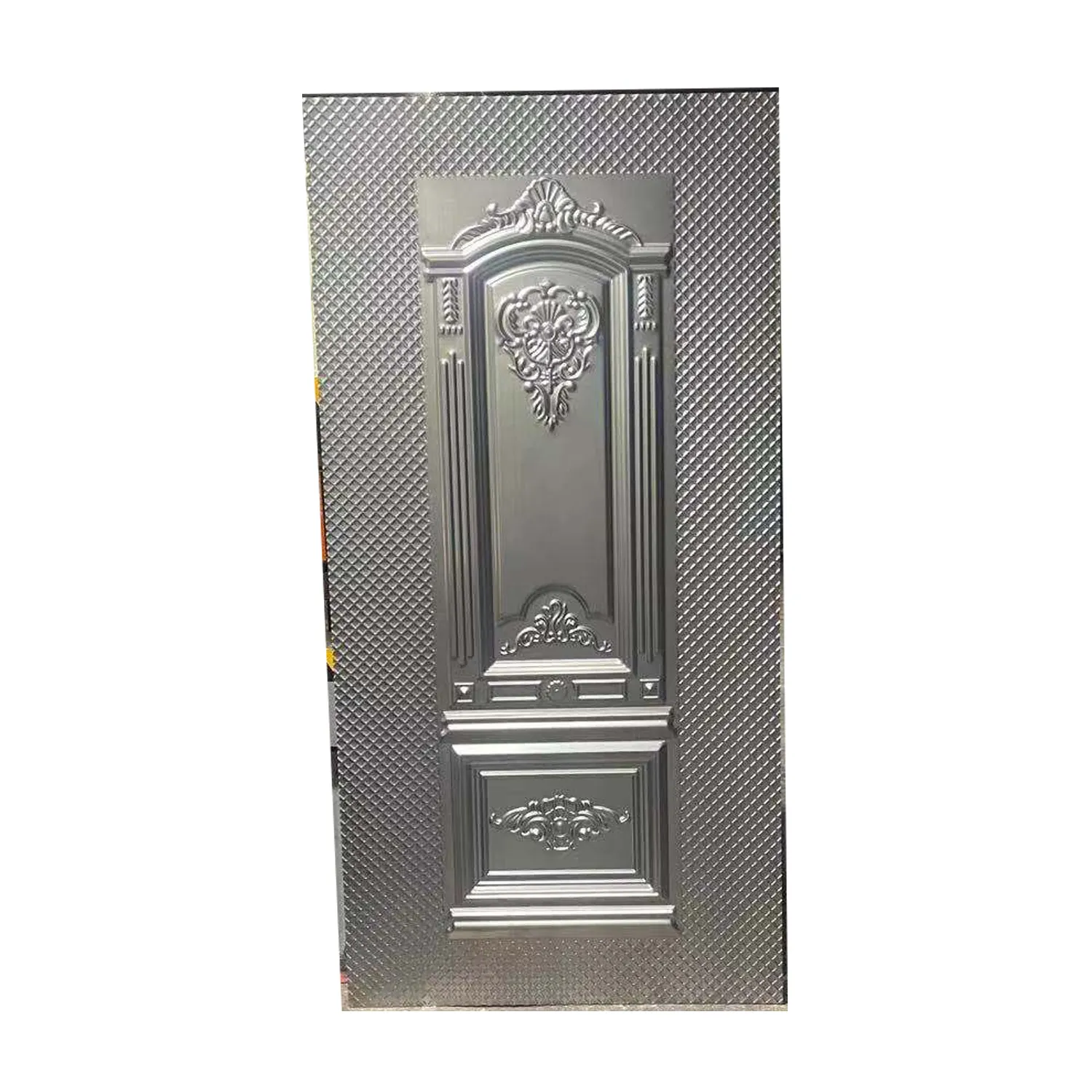 Cold Rolled Iron Embossed galvanized steel sheet 2 panel/stamped steel door skin