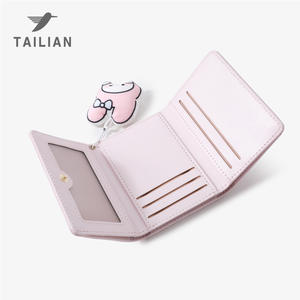 กระเป๋าใส่เหรียญผู้หญิงน่ารักเรียบง่าย สีพื้น หนัง PU ลายการ์ตูนโจ๊กเกอร์ กระเป๋าสตางค์มินิแบบซิป กันน้ำ รุ่นสั้น ขายส่ง สำหรับฤดูใบไม้ผลิและฤดูร้อน - Product Image 5