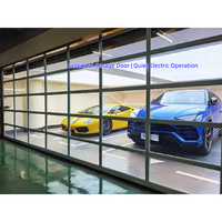 Porte de garage sectionnelle en aluminium et verre Avata GD007, prix usine, ouverture latérale électrique, antivol, support technique en ligne, B2B