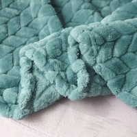 Jeté en flanelle personnalisé de haute qualité, confortable, uni, texturé, en peluche, léger, respirant, tissé, moelleux, en polyester, écologique