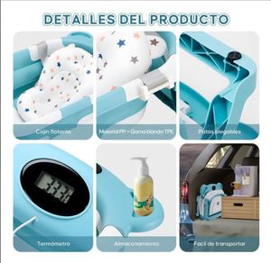 Bañera para Bebés Maxfree de Alta Calidad, Material PP, Asientos para Bañera, Juego de Bañera para Bebés, Bañera Plegable Segura para Bebés - Product Image 6