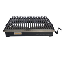 Barbecue d'extérieur sur comptoir, style argentin, avec hauteur de cuisson réglable