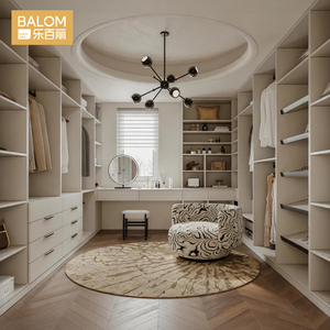 BALOM Dressing Moderne de Luxe avec <span class=keywords><strong>Porte</strong></span> Miroir et Système d'Éclairage LED, Système de Dressing Personnalisé en Contreplaqué - Product Image 3