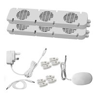Amplificador de radiador de termostato automático montado magnético White Silence RF03 Adaptador de Corriente Dual de 5V 1A con convector forzado