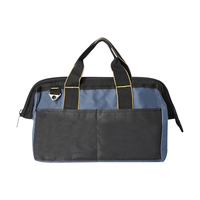 Sac fourre-tout à outils à large bouche avec kit d'outils de base résistant à l'usure pour organisateur et stockage d'outils avec sacs à outils à bandoulière réglable