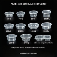 Boîte à sauce jetable en matériau anti-graisse pour la mayonnaise, la moutarde et divers condiments