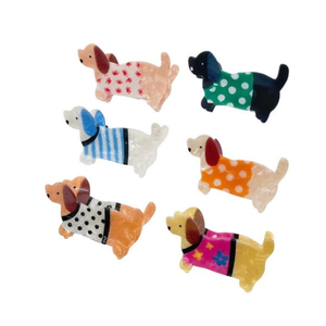 Pinzas para el Cabello con Diseño de Perro, 9 cm, Coloridas, de Plástico, Accesorio de Moda para Mujeres y Niñas - Product Image 1