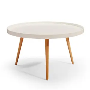 Italian design wholesale modern mid century italian european center round wood legs coffee shop table