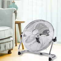 Ventilateur de sol portable électrique mécanique en métal haute vitesse de 12 pouces pour usage commercial, hôtelier, extérieur, domestique et camping-car