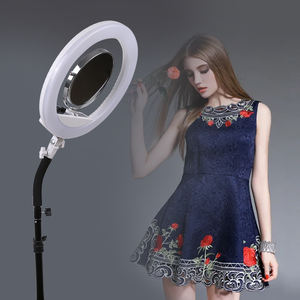 5500พันการถ่ายภาพหรี่แสงได้แหวนโคมไฟ LED แหวนแสงที่มีกระจก/ขาตั้งกล้องสำหรับภาพถ่าย/<span class=keywords><strong>สตู</strong></span><span class=keywords><strong>ดิ</strong></span><span class=keywords><strong>โอ</strong></span>/โทรศัพท์ /Vide 12 "30วัตต์ - Product Image 5