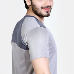 Camiseta Deportiva de Alto Rendimiento para Hombre, Manga Corta, Corte Regular, Transpirable, Ecológica, de Poliéster/Algodón Sólido - Product Image 2
