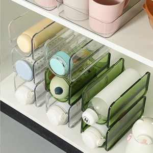 Support à gobelets de bureau empilable transparent, rectangulaire, anti-poussière, pour usage domestique avec des produits de soins personnels - Product Image 2
