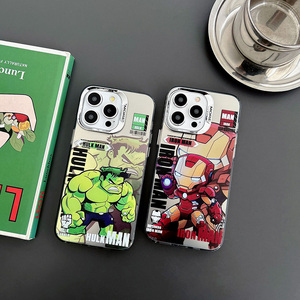 Coque de téléphone personnalisée de protection, dessin animé, anime, <span class=keywords><strong>Marvel</strong></span>, Iron Spider-Man, Hulk, antichoc, IMD, pour <span class=keywords><strong>iPhone</strong></span> XR <span class=keywords><strong>11</strong></span> 12 13 14 15 Pro Max - Product Image 3
