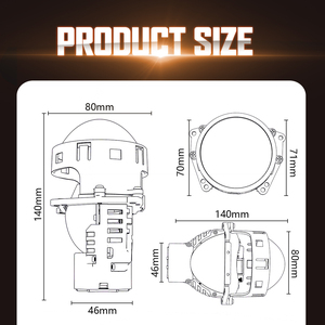 GPNE 3.0 pouces GP-6 45W 55W 5500K 6500K phare bi-xénon LED projecteur lentille H4 <span class=keywords><strong>haut</strong></span> feux de croisement universel pour voitures ampoule - Product Image 2