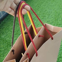 Corde en papier tricoté recyclé écologique et coloré, largeur 3-7 mm, pour décoration intérieure, poignée de sac, bricolage, vente en gros usine