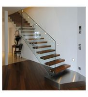 Escalier pliant préfabriqué esthétique, design moderne et élégant, durable, résistant aux charges, pour villa, maison, intérieur, écologique