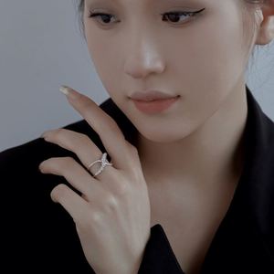 Dylam Trending Minimalist Design Rhodium 18K Gold Plated Diamond 5A Zirconia <b>Cross</b> Infinity Eternity Wedding Band <b>Rings</b> - Product Image 4