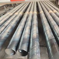 Tuyau en acier spiralé en acier au carbone structurel noir peint Q235B Q345B de grand diamètre durable pour les projets de caniveaux municipaux