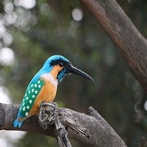 Plumas de imitación de pájaros raros, adornos hechos a mano, adorno decorativo de pájaro carpintero - Product Image 3