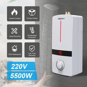 Calentador de agua instantáneo portátil de 5000W para baños pequeños, bien diseñado, ahorro de espacio, 220V, 240V, Géiser, plástico inglés para el hogar - Product Image 2