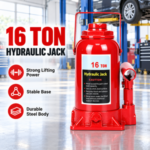 <span class=keywords><strong>Cric</strong></span> <span class=keywords><strong>hydraulique</strong></span> à <span class=keywords><strong>bouteille</strong></span> de 16 <span class=keywords><strong>tonnes</strong></span> à bas <span class=keywords><strong>prix</strong></span>, résistant à la rouille, rouge, pour garage, atelier et levage automobile - Product Image 1
