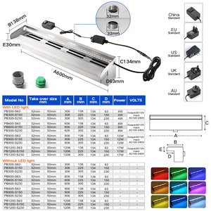 Fournisseur direct d'usine, prix bas, lumière d'aquarium RVB, acier inoxydable, <span class=keywords><strong>piscine</strong></span> portable, cascade, <span class=keywords><strong>fontaine</strong></span> - Product Image 3