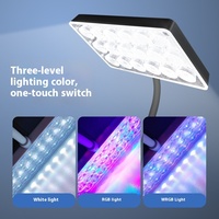 Lumière d'aquarium LED améliorée par PAR à pince améliorée | Lentille à spectre complet et boost RVB pour plantes aquatiques dans la décoration de réservoirs nano