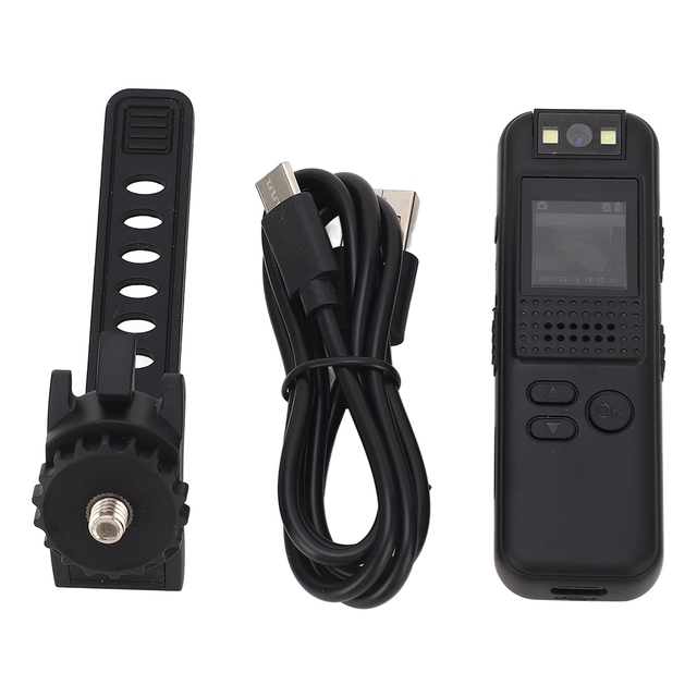 Body Cam 1080P HD Video Portable Personal Security Sport DV Camera with 180 Degree Rotatable Lens