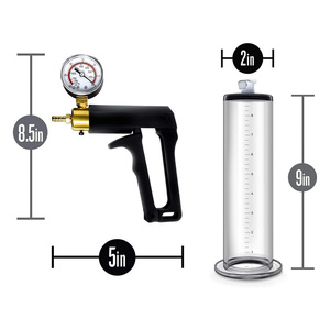 9 "" x 1.75 "" dương vật bơm với chân không đo màu Đỏ xử lý, chân không dương vật, Hướng dẫn sử dụng dương vật bơm cho nam giới mở rộng dương vật bigge Kích thước - Product Image 6