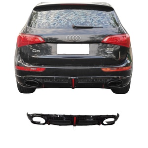 Pièces automobiles Q5 Facelift Diffuseur de pare-chocs arrière <span class=keywords><strong>RSQ5</strong></span> Lèvre arrière et tuyau d'échappement pour Audi Q5 SUV 2008-2017 - Product Image 1