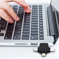 Unidad Flash USB 2.0 4 en 1 Multi OTG Tipo C para Teléfono Móvil, para Apple y Android, Tipo C USB 2.0, 16GB 32GB 64GB 128GB Memoria Flash